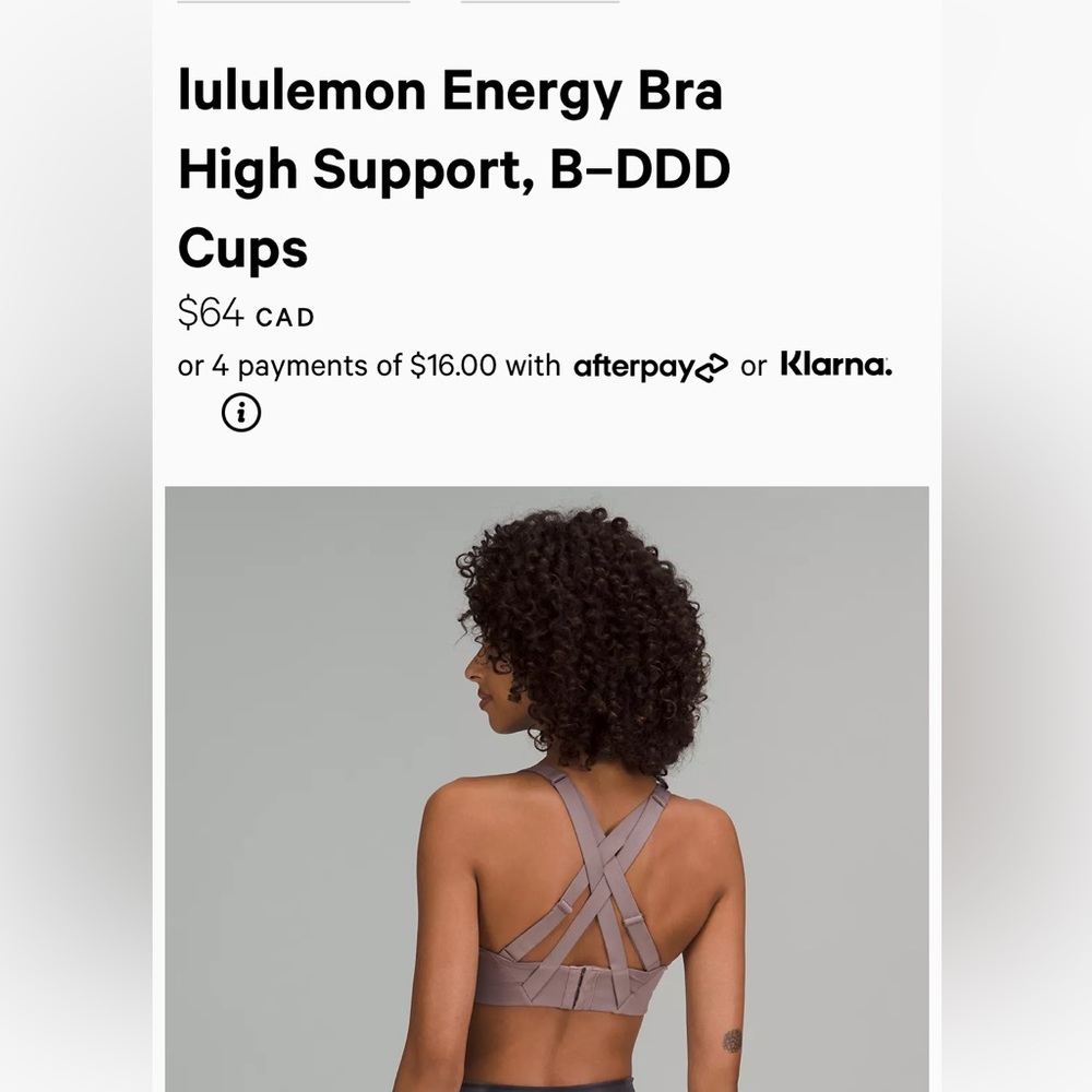 Energy Bra Lululemon